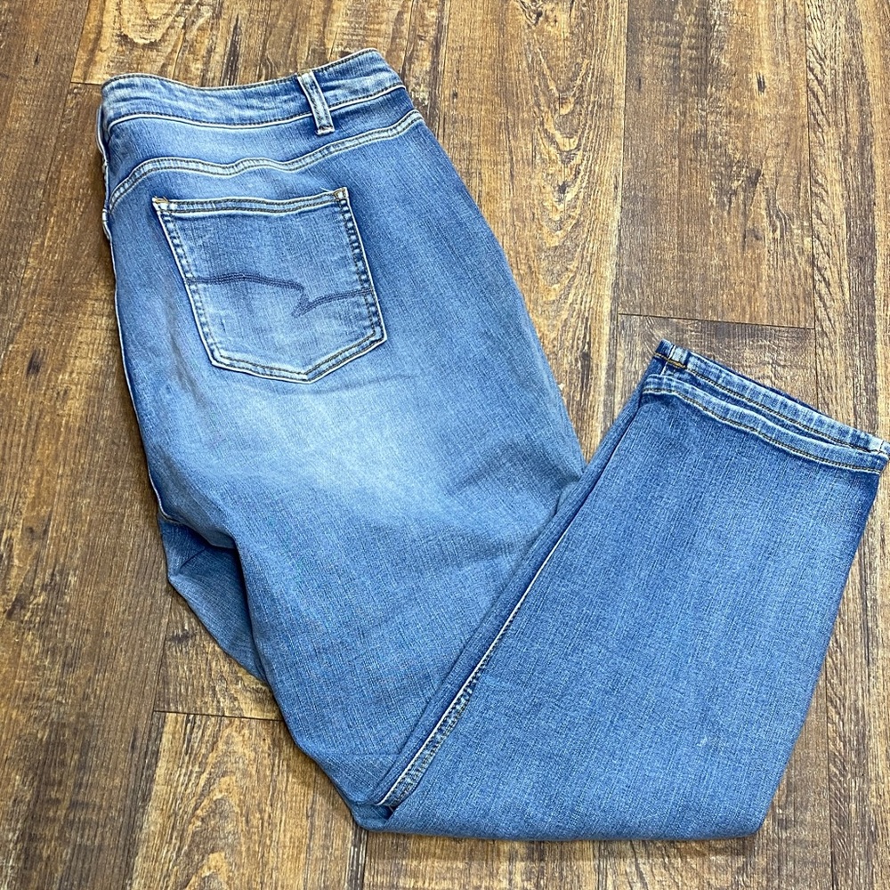 NWT Time and Tru size 24 Women's Blue Skinny Jeans stretch distressed comfy‎